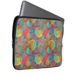 Ethereale Gouden Bloesems - Naadloze Bloemige Harm Laptop Sleeve