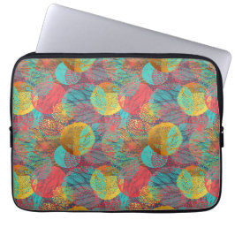 Ethereale Gouden Bloesems - Naadloze Bloemige Harm Laptop Sleeve