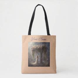 Ethereale kruid- en bloemboom cottagecore tote bag