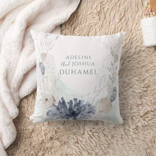 Ethereale Kust Koraal Schelp Koppel Kussen (Deken)