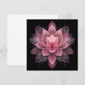 Ethereale Lotusbloem - Licht Roze Zwarte Bloemen Kaart (Voorkant / Achterkant)