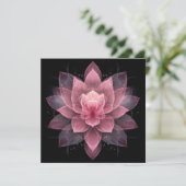 Ethereale Lotusbloem - Licht Roze Zwarte Bloemen Kaart (Staand voorkant)