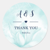 Ethereale Magnolia Bloem, Dank je Ronde Sticker (Voorkant)