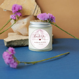 Ethereale Magnolia Bloem, Dank je Ronde Sticker