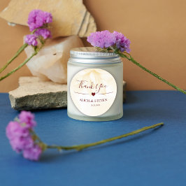 Ethereale Magnolia Bloem, Dank je  Ronde Sticker