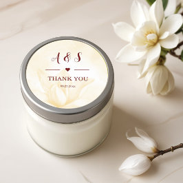 Ethereale Magnolia Bloem, Dank je Ronde Sticker