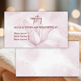 Ethereale Magnolia Bloem, Register Informatiekaartje