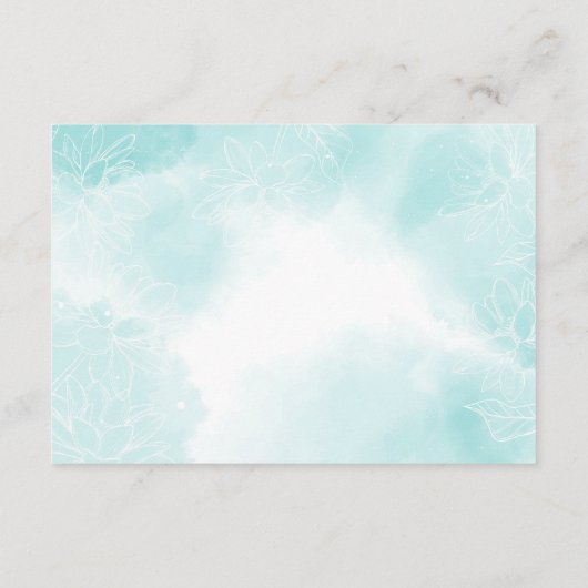 Ethereale Magnolia Bloem, Trouwaccommodaties  Informatiekaartje (Achterkant)