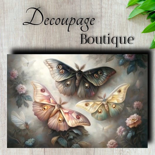 Ethereale Motten Decoupage Tissuepapier