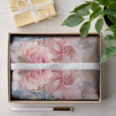 Ethereale Roze Bloemen & Uil Decoupage Tissuepapier (Geschenk)