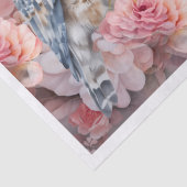 Ethereale Roze Bloemen & Uil Decoupage Tissuepapier (Detail)
