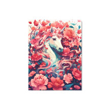 Ethereale Roze Eenhoorn Fantasy Kunst