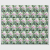 Ethereale Roze Orchideeën en Bamboe Cadeaupapier (Vlak)