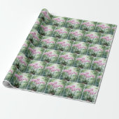 Ethereale Roze Orchideeën en Bamboe Cadeaupapier (Uitgerold)