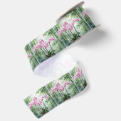 Ethereale Roze Orchideeën en Bamboe Satijnen Lint (Achterkant)