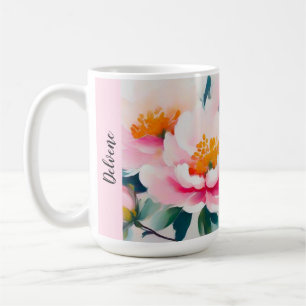 Ethereale Roze Pioenrozen Koffiemok