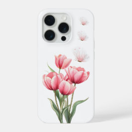 Ethereale Roze Tulpen en Vlinders Bloemstuk iPhone 15 Pro Case
