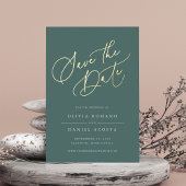 Ethereale Script Folie Save the Date Kaart