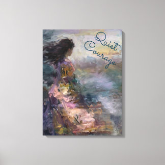 Ethereale Vrouw Inspirerende Pastel Impressionist Canvas Afdruk