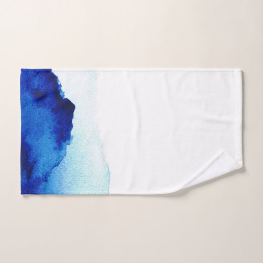 Ethereale waterverf indigo blauw bad handdoek (Handdoek)