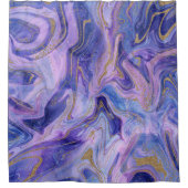 Ethereale Watte Candy Marmer Waterverf Fantasie Douchegordijn (Voorkant)