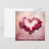 Ethereale Zachte Rozen Boeket Valentijn Feestdagenkaart (Voorkant / Achterkant)