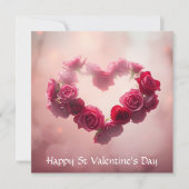 Ethereale Zachte Rozen Boeket Valentijn Feestdagenkaart (Voorkant)