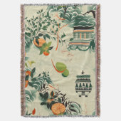 Ethereales Orangenmuster mit Zen-Tempeln Deken (Voorkant Verticaal)