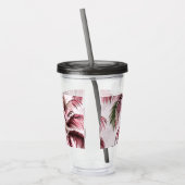Ethereales Rosé-Palmenmuster Acryl Drinkbeker (Links)