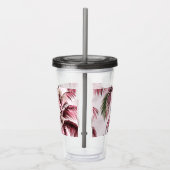 Ethereales Rosé-Palmenmuster Acryl Drinkbeker (Rechts)