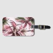 Ethereales Rosé-Palmenmuster Bagagelabel (Voorkant (horizontaal))