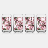 Ethereales Rosé-Palmenmuster Blikvorm Glas (Voorkant)