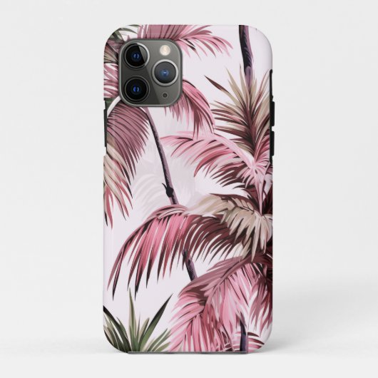 Ethereales Rosé-Palmenmuster Case-Mate iPhone Case (Achterkant)