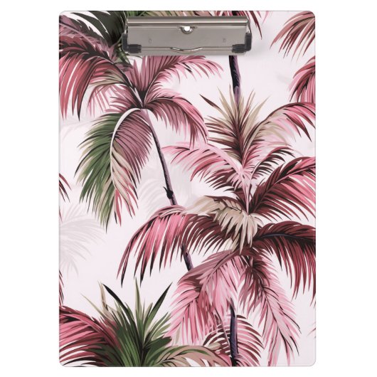 Ethereales Rosé-Palmenmuster Klembord (Voorkant)