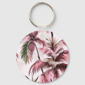 Ethereales Rosé-Palmenmuster Sleutelhanger (Voorkant)