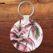 Ethereales Rosé-Palmenmuster Sleutelhanger (Achterkant)