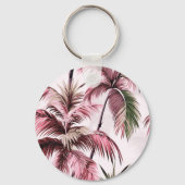 Ethereales Rosé-Palmenmuster Sleutelhanger (Achterkant)