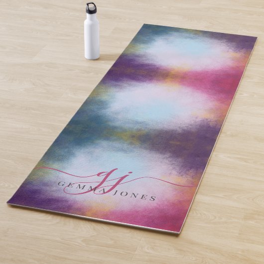 Ethereel Abstract Glowing Monogram Yogamat (In situ)