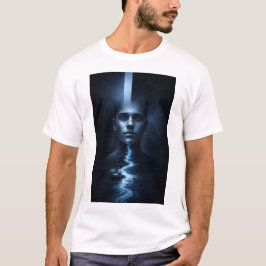 Ethereel Blauw Licht Surreal Portret T-shirt