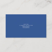 Ethereel Blauwe Abstracte Golf Witte Glitter Frame Visitekaartje (Achterkant)
