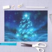 Ethereel blauwe kerstboom tissuepapier (Craft)