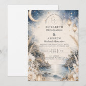 Ethereel Celestiaal Strandhuwelijk Kaart (Voorkant / Achterkant)