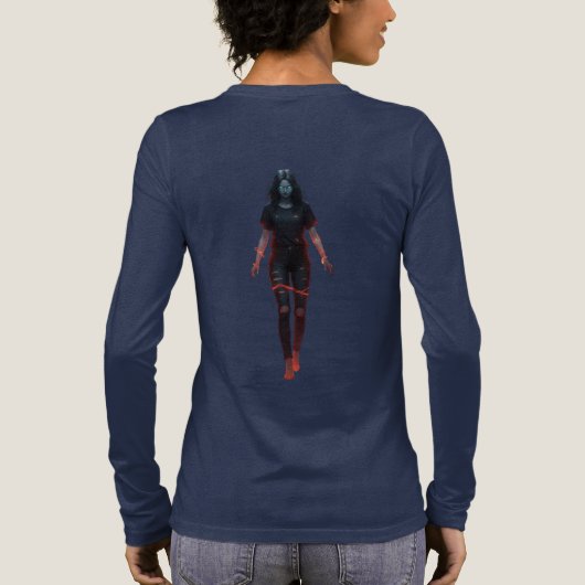 Ethereel Enigma: Glowing Anti-Held Graphic Apparel Tri-Blend Shirt (Achterkant)