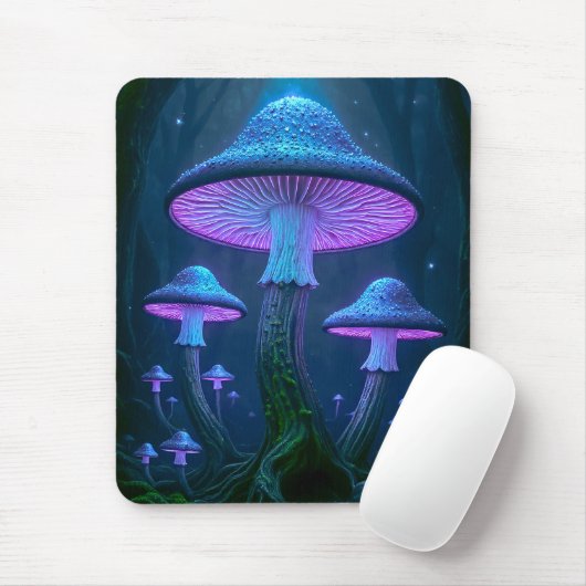 Ethereel Glowing Bioluminescente Bos Schimmel Muismat (Met muis)