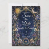 Ethereel Hemels Bloemend Huwelijk Save The Date (Voorkant)