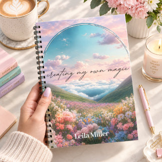 Ethereel Pastel Waterverf Bloemend Notitieboek