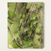 Etheregroen zwarte gouden Abstracte inkt Planner (Achterkant)