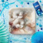 Etherele Abstracte Bloemige Kosmos Papieren Bordje (Feest)