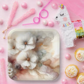 Etherele Abstracte Bloemige Kosmos Papieren Bordje (Feest)