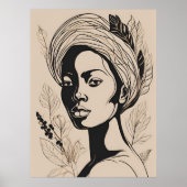Etherele Afrikaanse minimalistische kunst Poster (Voorkant)